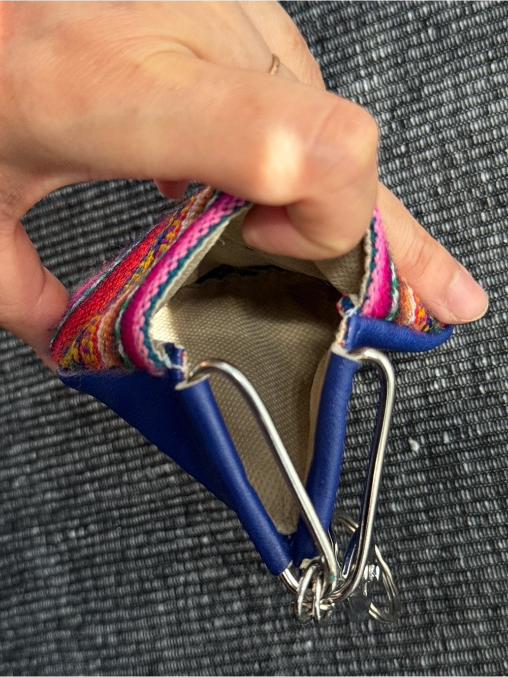 Souvenir ‘Peru’ Charm Coin Pouch Keychain Woven Textile - Picture 10 of 14